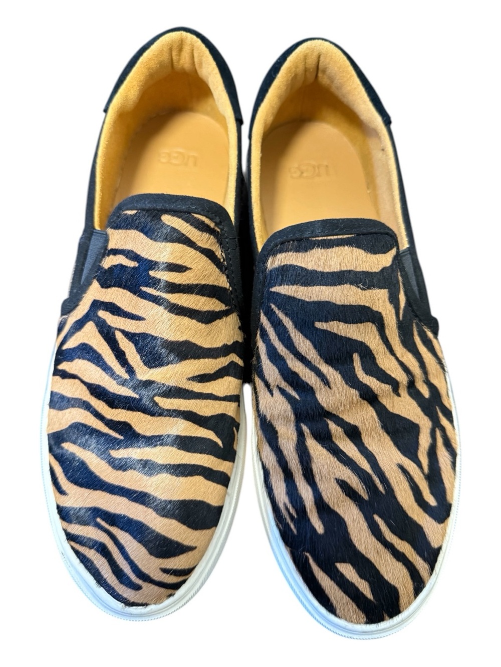 UGG Zebra Calf Hair Slip-On Sneakers | Size 10 | Statement Luxe